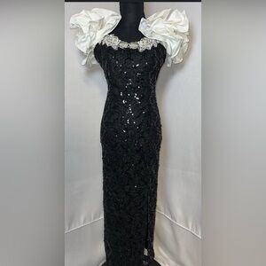 open lace back dress Lace-Up Strapless Long Print Prom Dress with Cut Outs Ivory/Blue Print / 0 main image 0